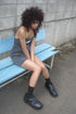【RESTOCK】TECH REFLECTER LOGO MINI DRESS -CHARCOAL-